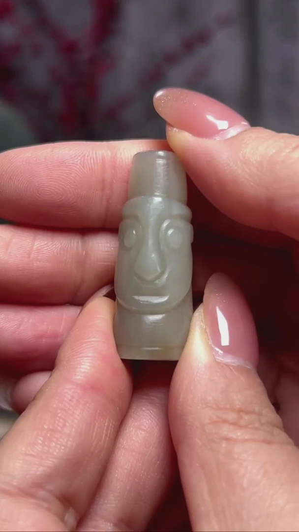 颈饰未镶嵌和田玉水**青勒子