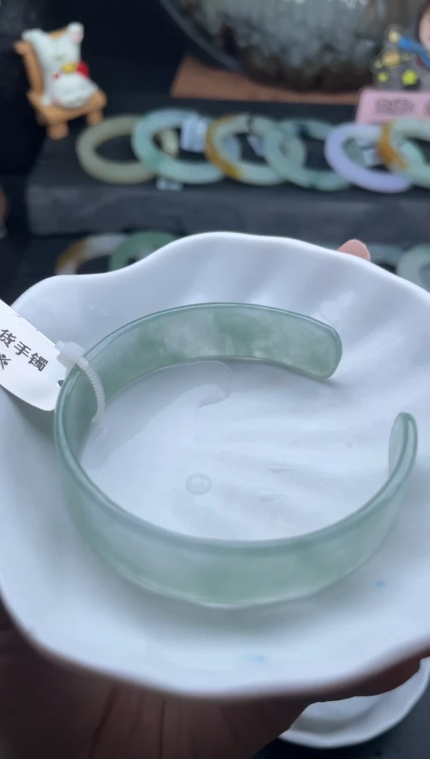 未镶嵌手镯定制翡翠25号开口手镯