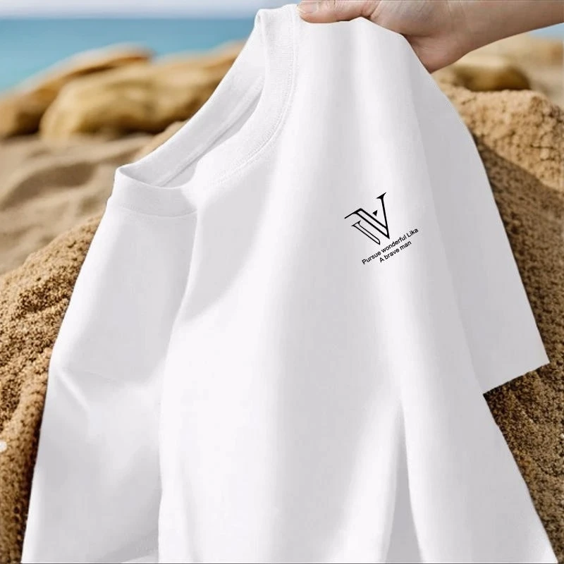 啄木鸟重磅纯棉品质短袖男款T恤宽松潮流百搭休闲男女同款上衣T恤