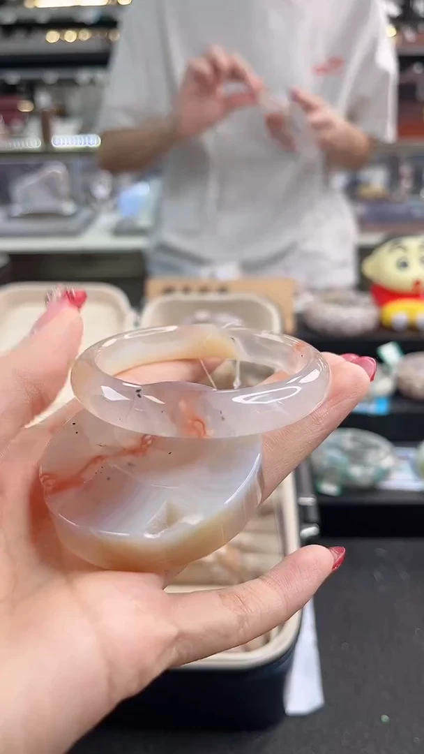 未镶嵌手镯石英质玉53圈口 （赠品镯心）360224