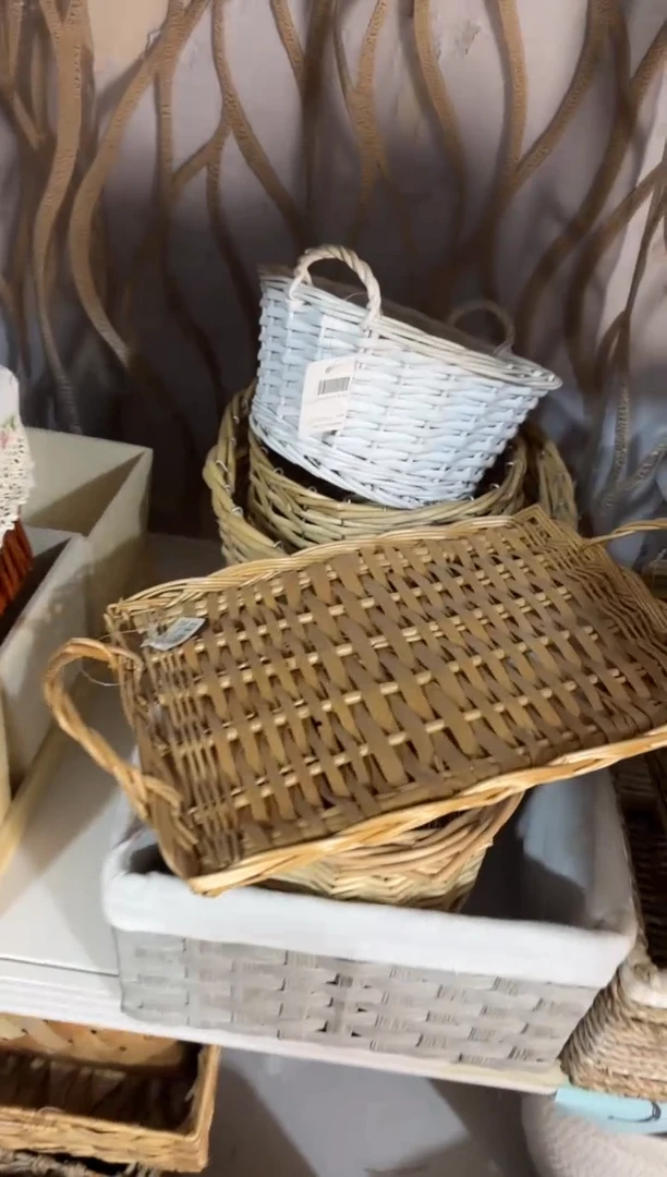 微瑕捡漏 柳编双耳小平盘