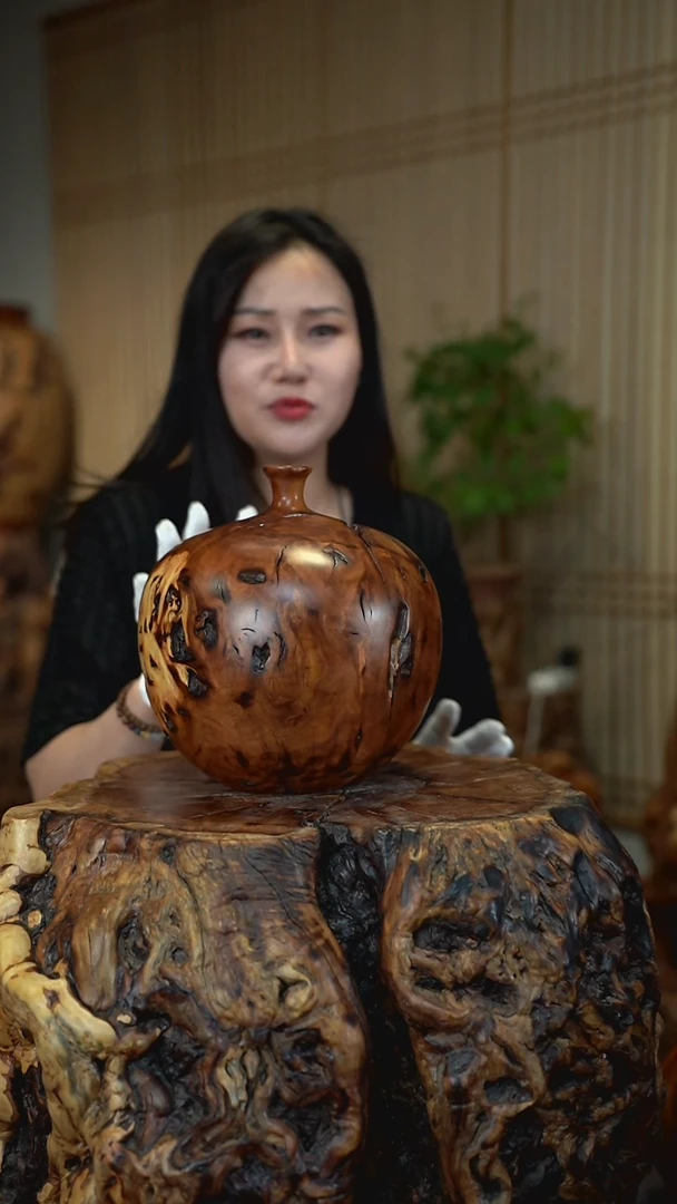 枣木雷击枣木富贵瓶