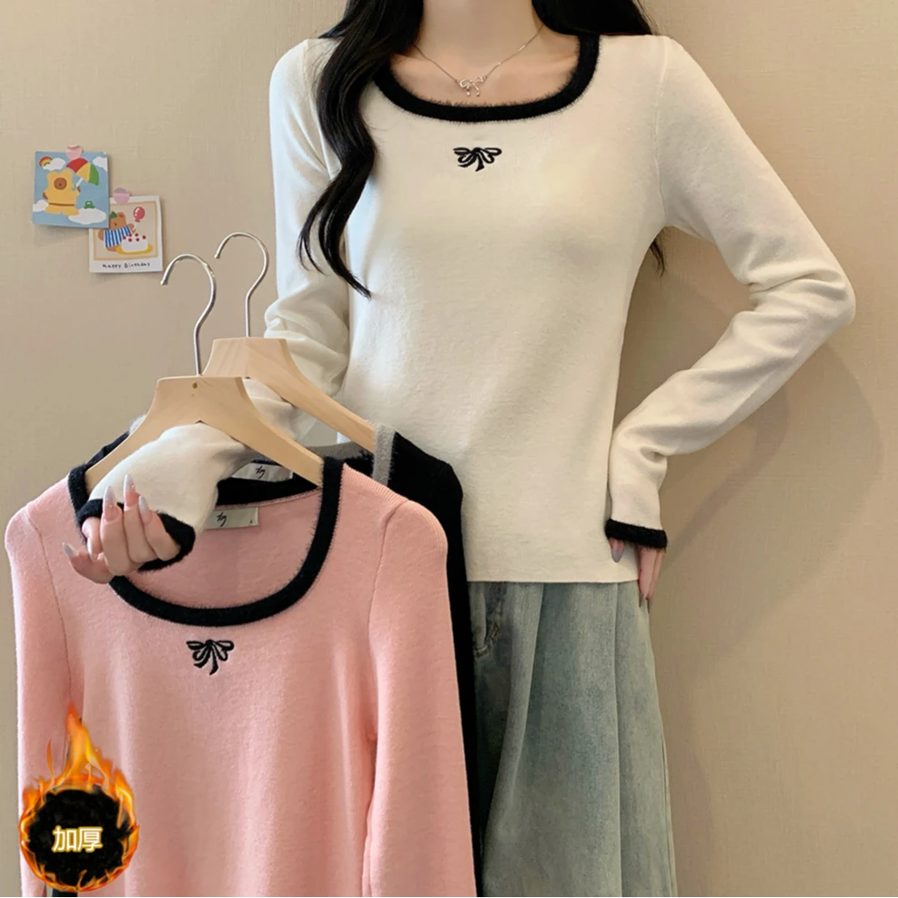 【涵胖胖】Q大码女装秋冬新款纯欲风辣妹保暖打底衫 3082