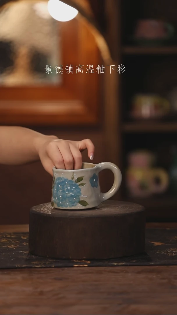 陶瓷景德镇高温釉下手绘陶瓷386