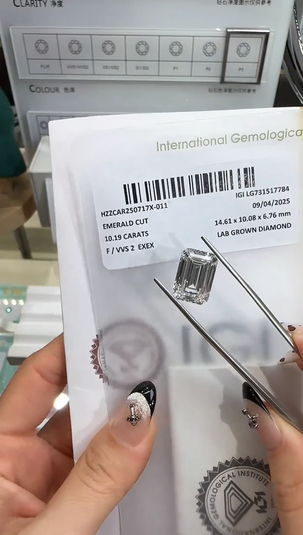 裸石实验室培育钻石@ 10.19ct 先鉴赏，再定制！