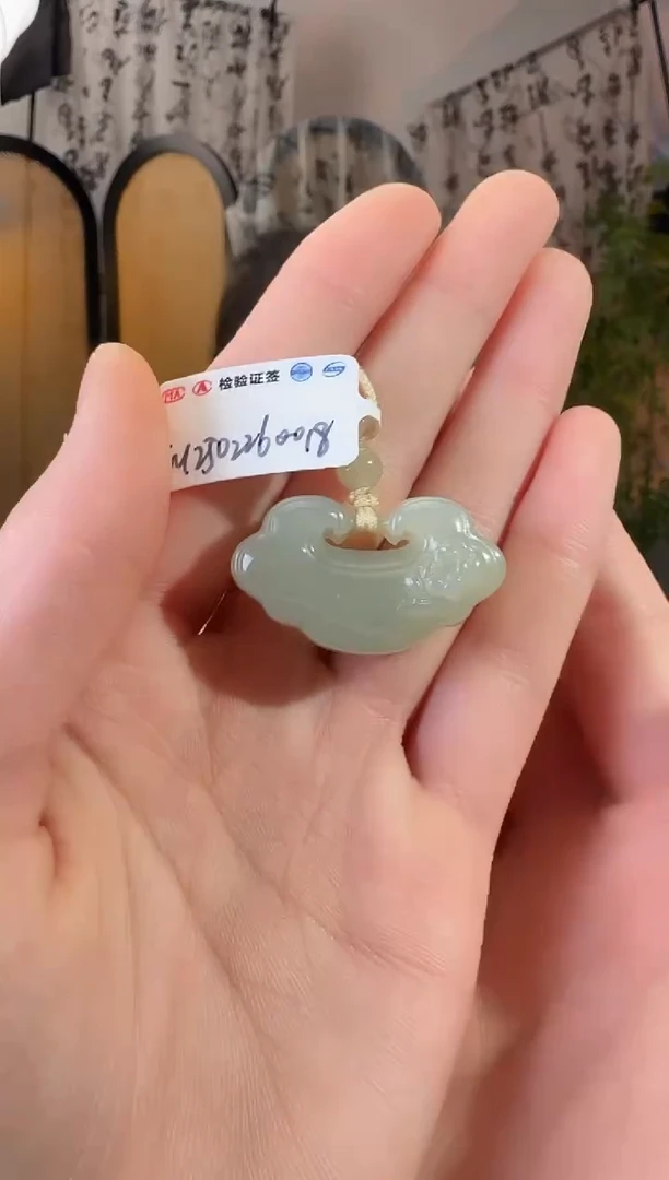 和田玉未镶嵌颈饰锁 新p