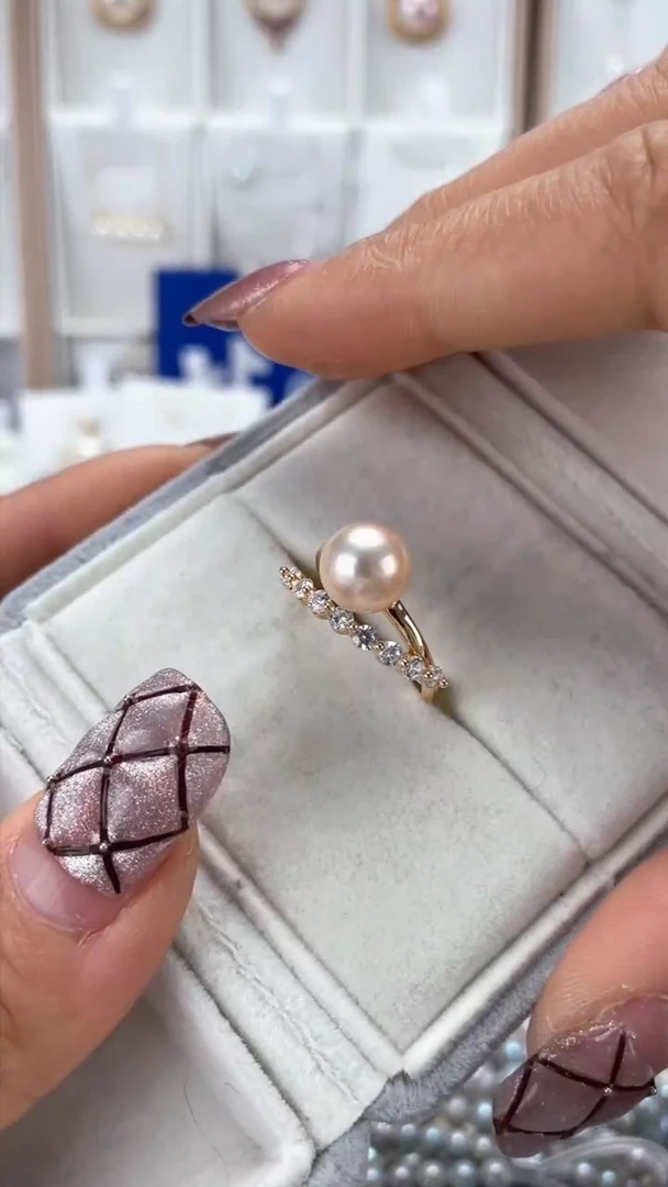 【闪购商品】海水珍珠戒指银S925镶嵌戒指