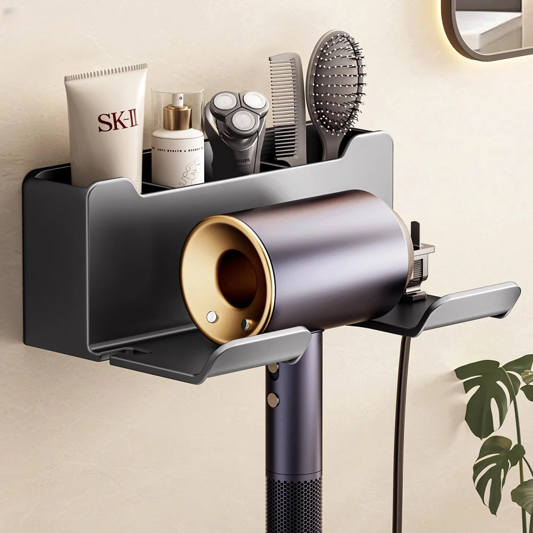 卫生间吹风机壁挂支架置物架免打孔电吹风收纳神器架子新款风筒架