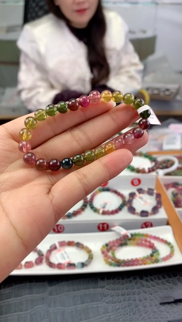 未镶嵌手串碧玺多样性发一条
