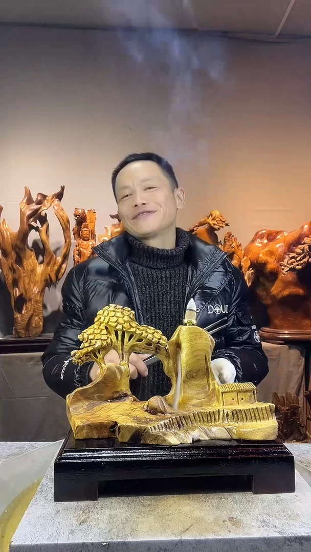 金丝楠精****授小叶桢楠随行摆件44