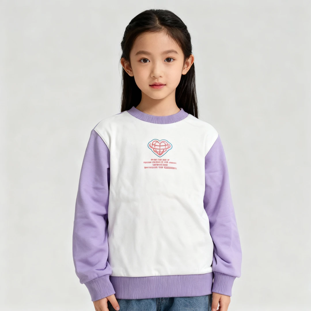 李宁童装休闲宽松秋冬加绒保暖女童运动套头卫衣YWDT550-B品