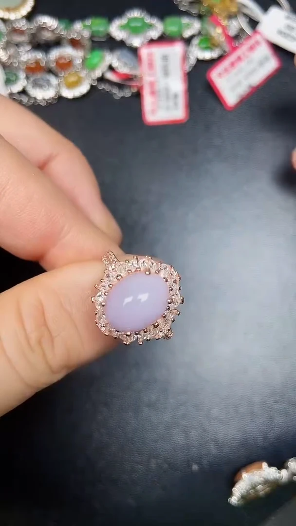 银S925镶嵌戒指翡翠4200