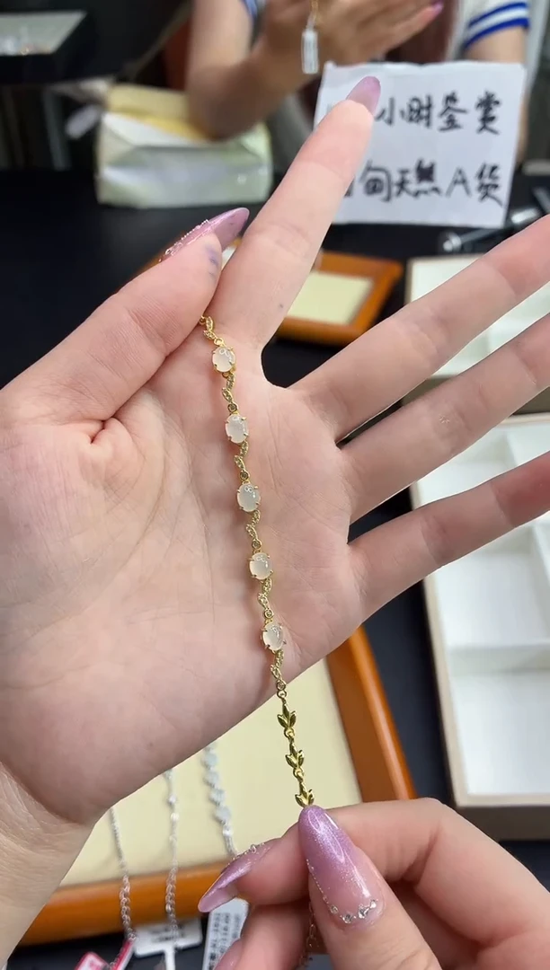 银S925镶嵌手链翡翠111111