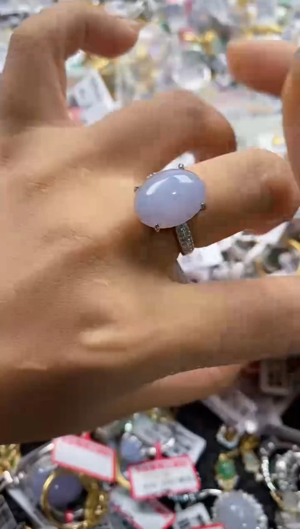 银S925镶嵌戒指翡翠111    9