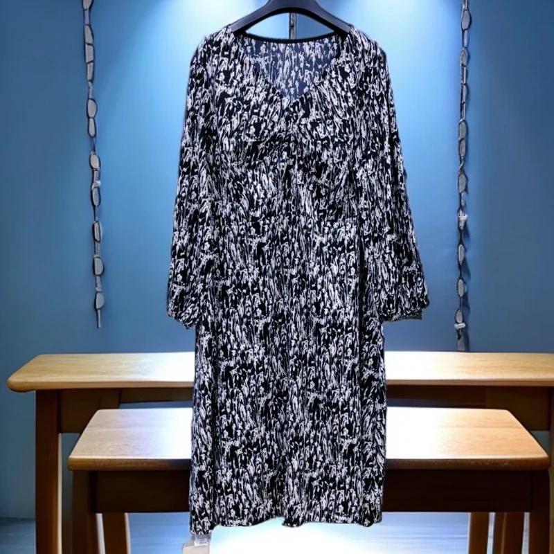 200-240斤 胸围140衣长120 气质雪纺加长款连衣裙