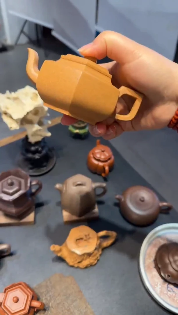 茶壶紫砂胖*六方雪华 黄金段