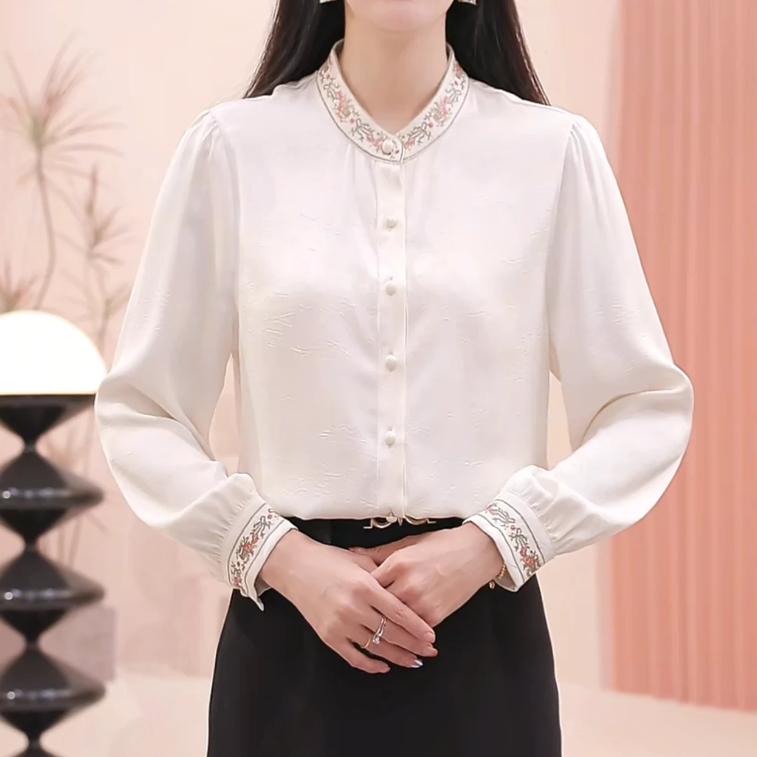 【桃蕊初绽】秋季圆领桃红似瑾减龄百搭温婉洋气显白女士气质上衣