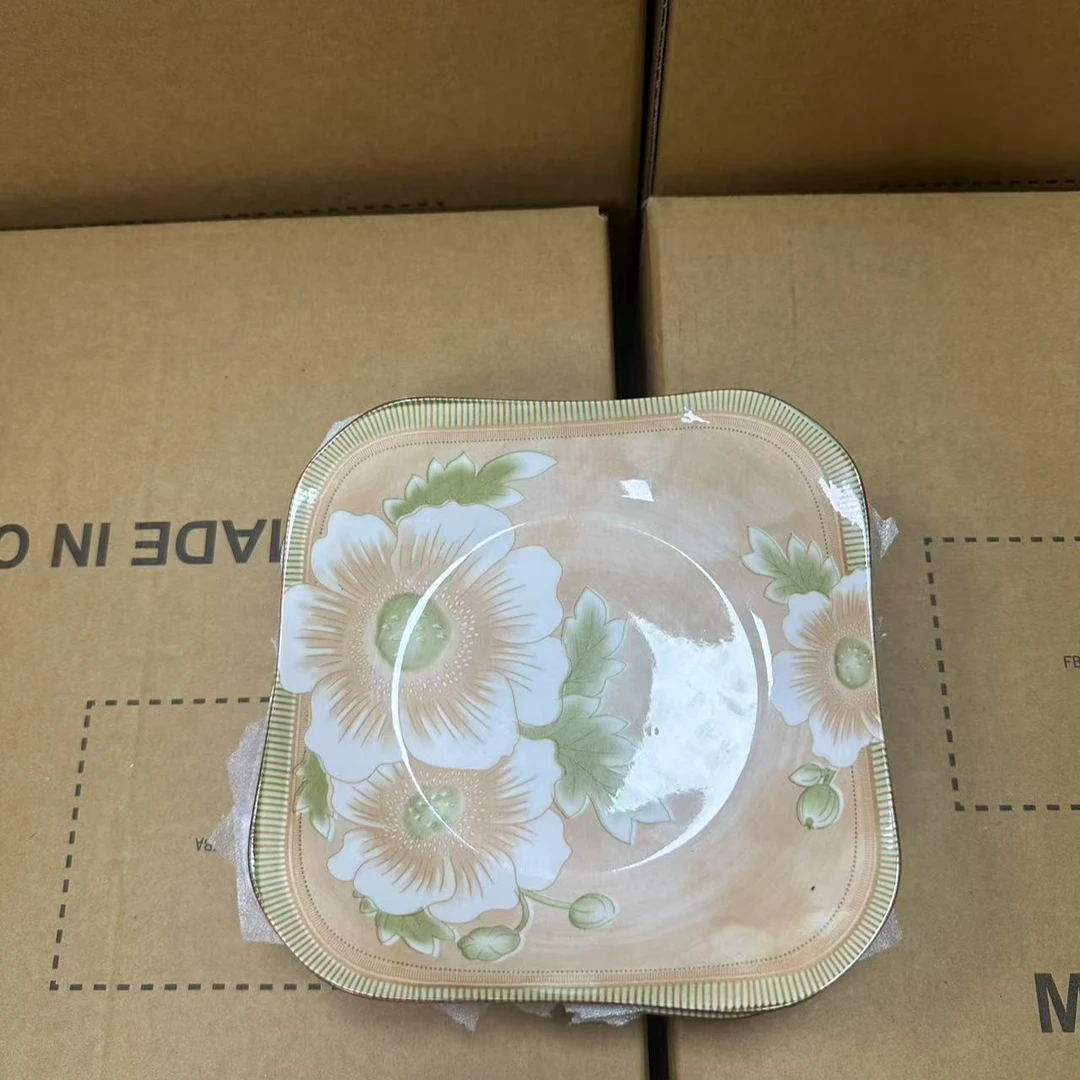 四方陶瓷盘家用新款颜色款式随机ly