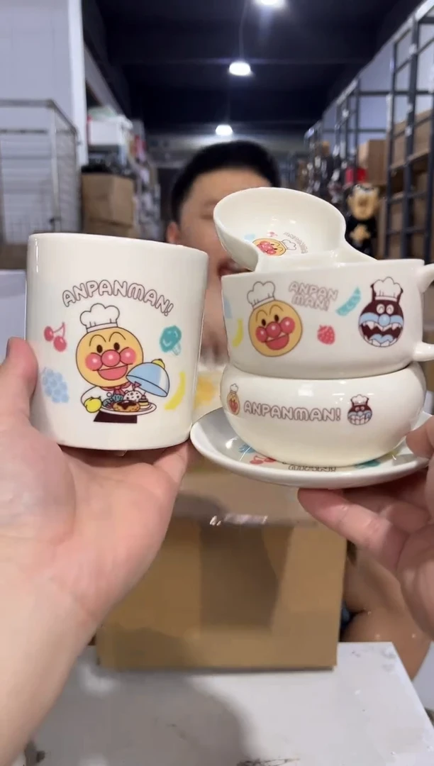 瓷片面包超人餐具6件套