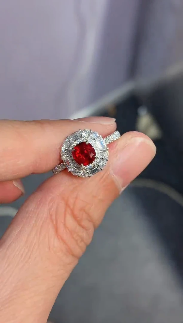 18K金镶嵌戒指红宝石【闪购】1.09ct/七天鉴赏/无烧鸽血红