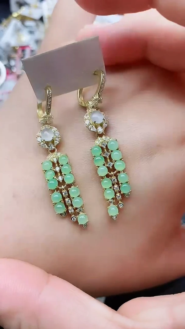 银S925镶嵌戒指翡翠1