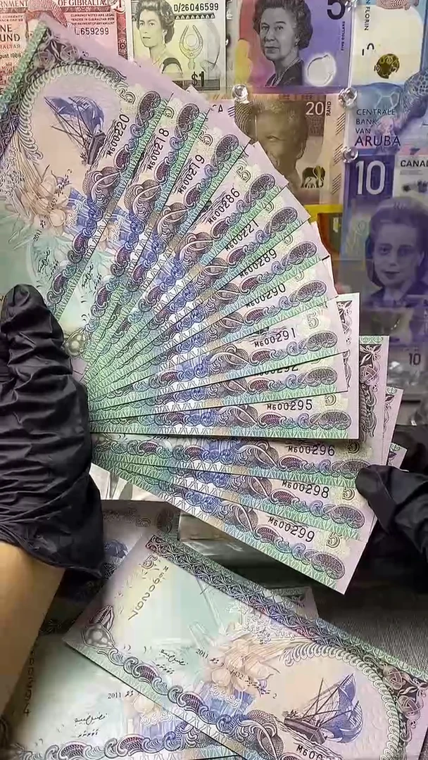 纸币A****藏马尔代夫5纸币13张