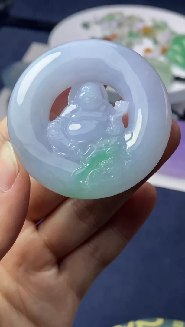 【闪购商品】翡翠颈饰未镶嵌弥勒佛