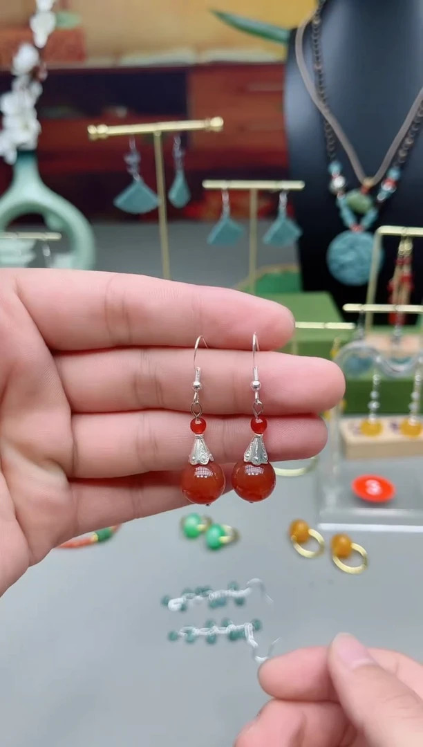 未镶嵌耳饰玛瑙/玉髓424