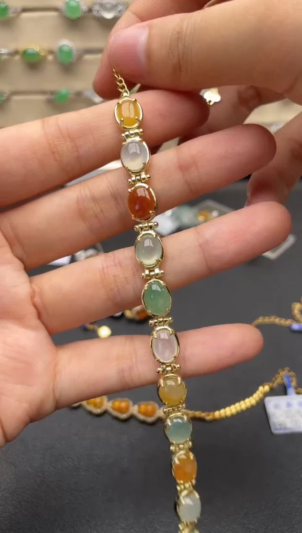 银S925镶嵌戒指翡翠一物一证一礼盒