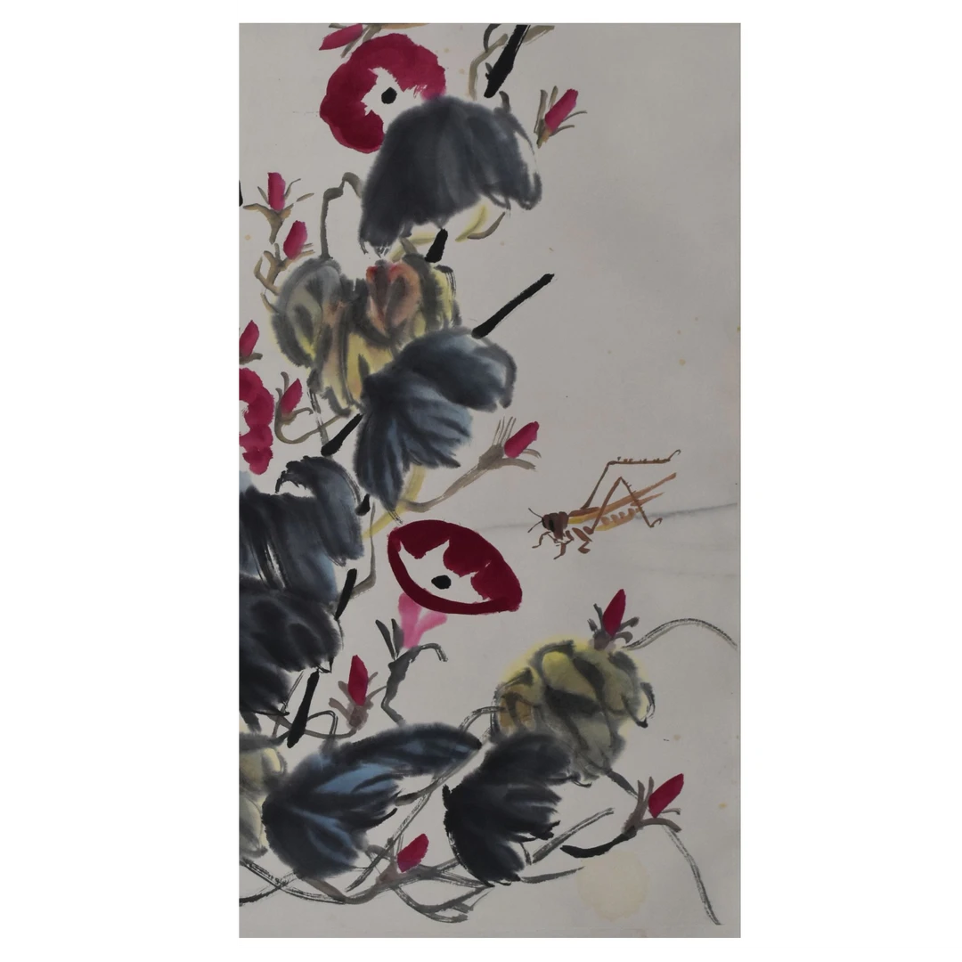 HM7104 齐老 朝朝艳 65×47cm 纸本立轴