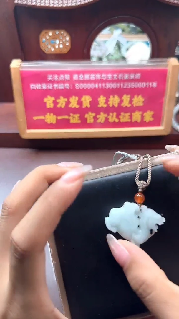 颈饰未镶嵌翡翠翡翠飞天貔貅