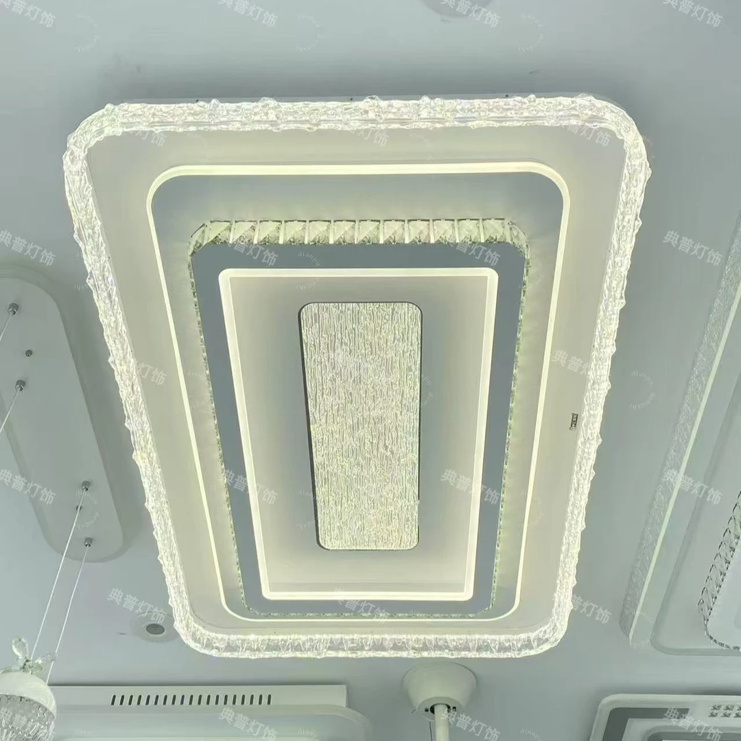 2025新款 冰雕丝绸客厅吸顶灯 简约防蚊虫 离线语音客厅灯