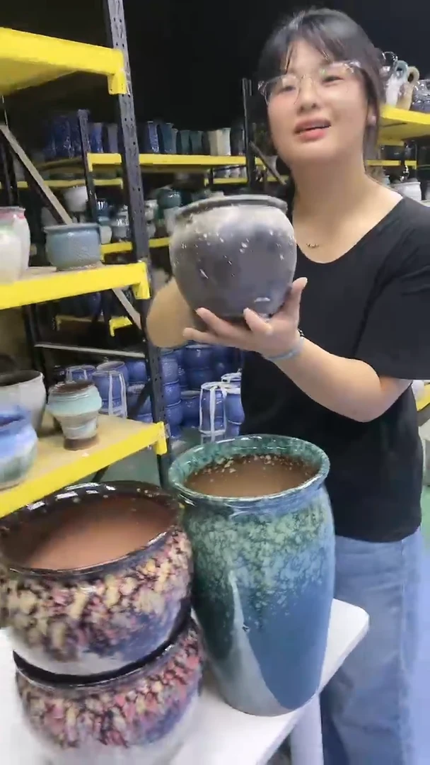 宜兴紫砂粗陶花盆