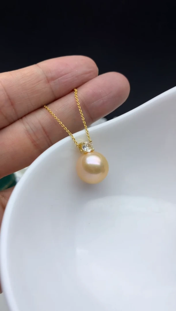 未镶嵌ff淡水珍珠吊坠12~13mm