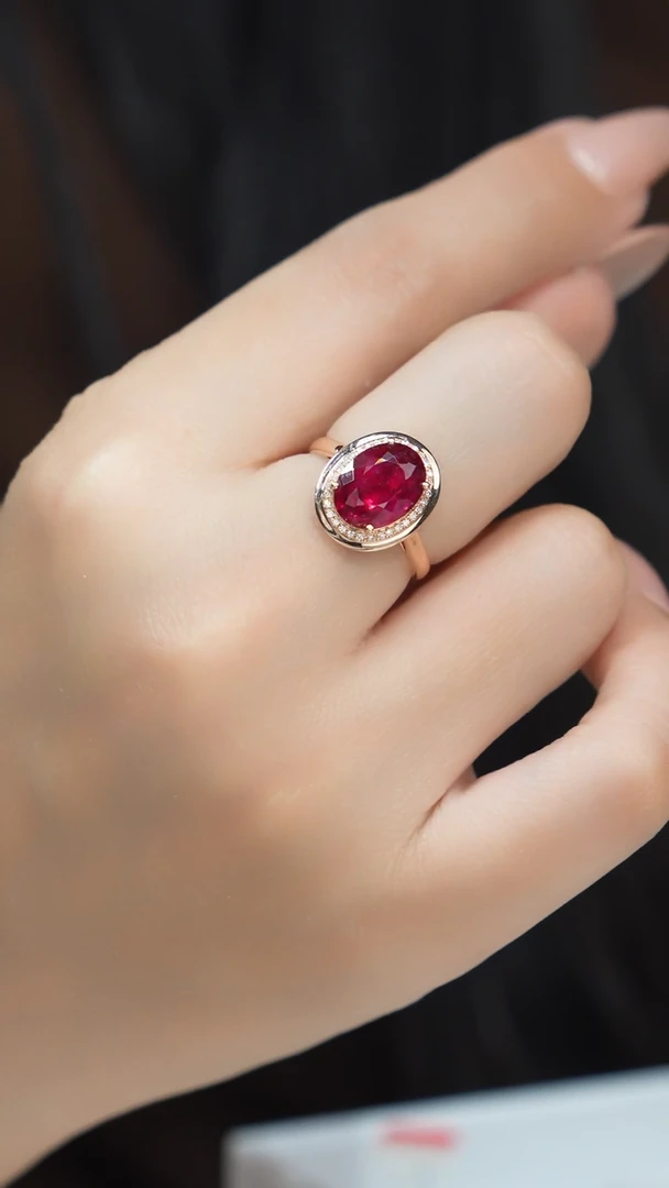 【闪购商品】碧玺18K金戒指18K金镶嵌1