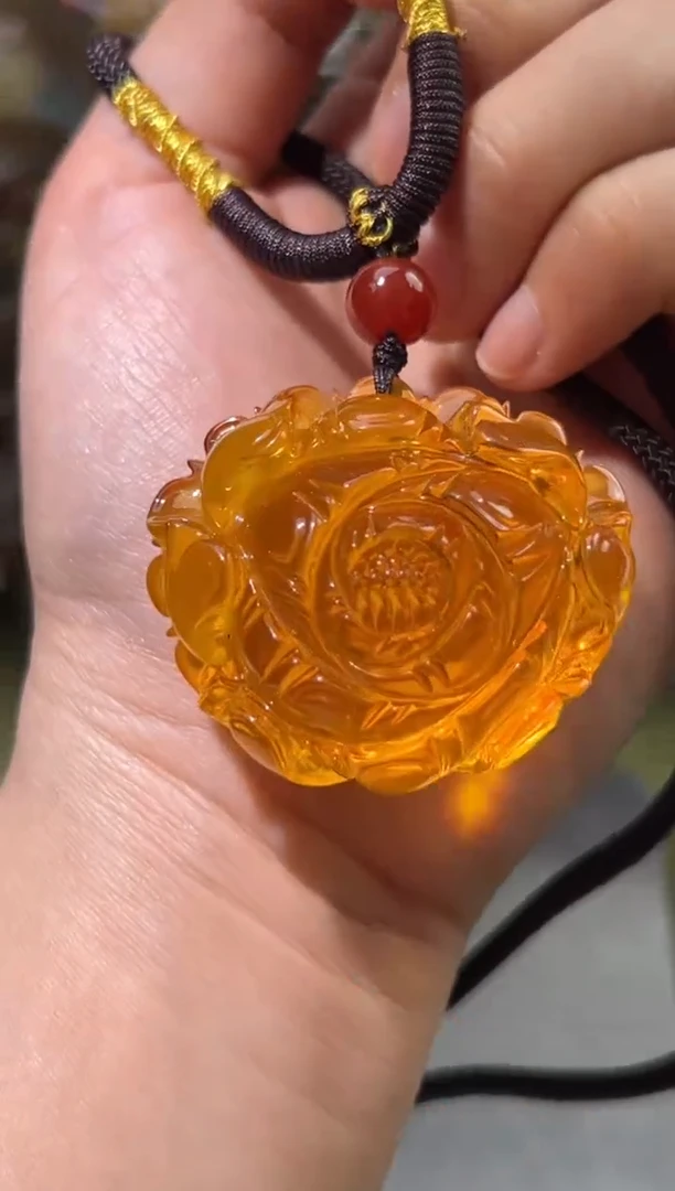 裸石琥珀未镶嵌琥珀蜜蜡吊坠