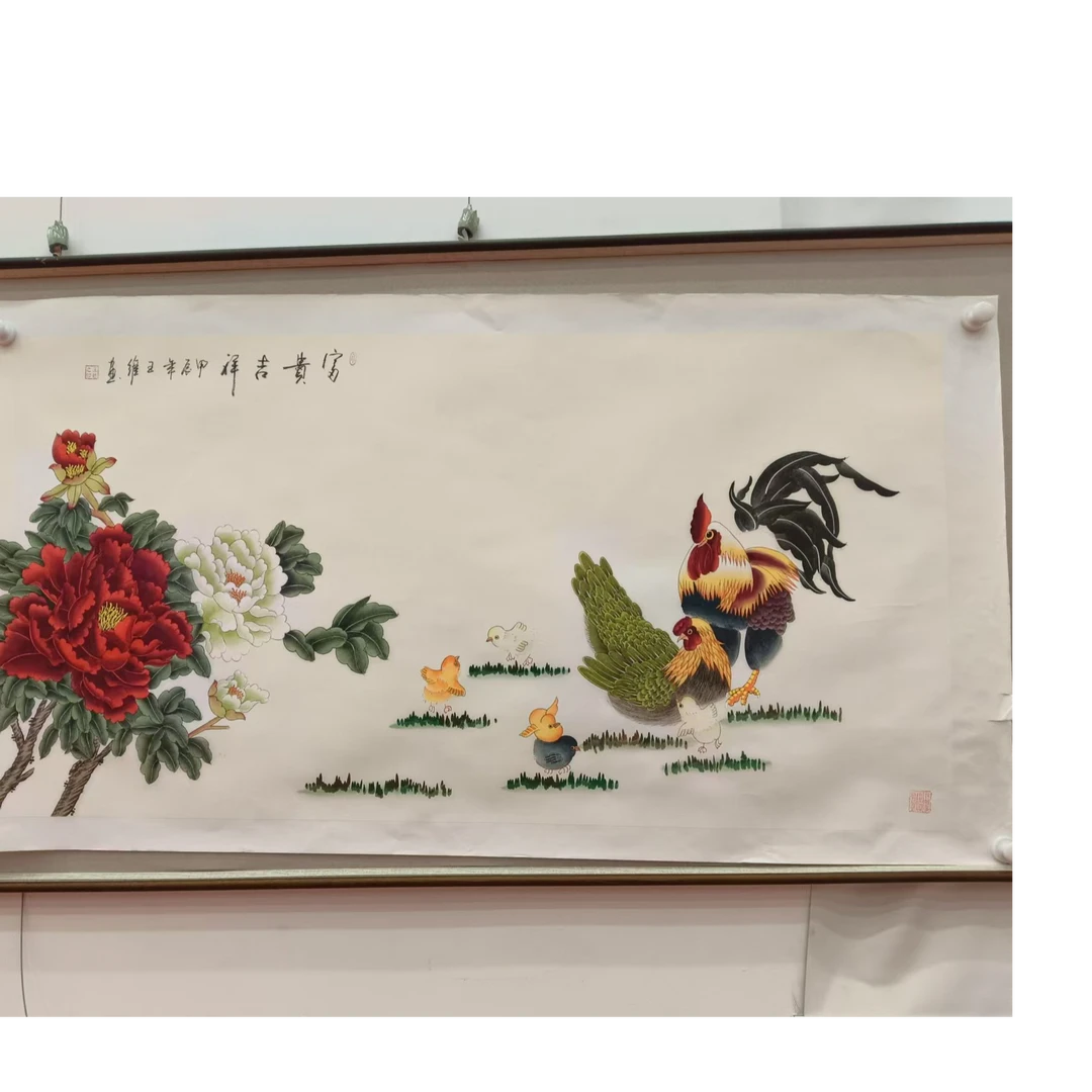 橱窗展示/文峰美术/原名王维之笔名王维/宣纸国画/有证书