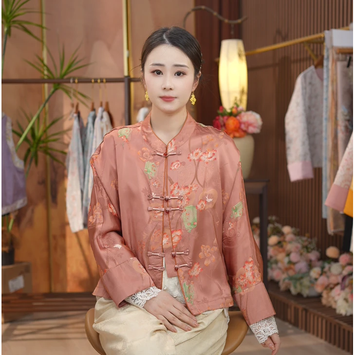 《乐缇 -外套》新中式提花复古国风休闲百搭高定上衣外套