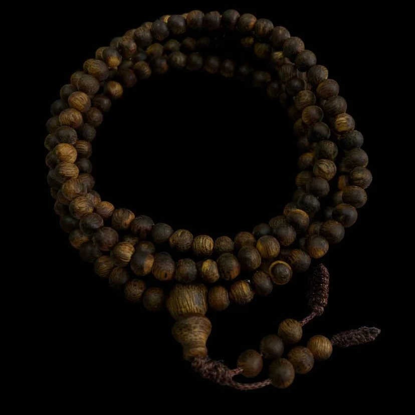 沉香沉香奇楠4mm圆珠素多圈手串凉韵带蜜香文玩佛珠