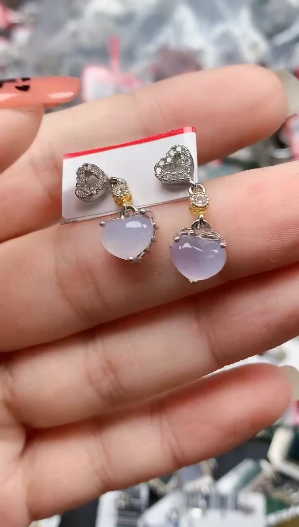 银S925镶嵌戒指翡翠天然A货缅甸翡翠