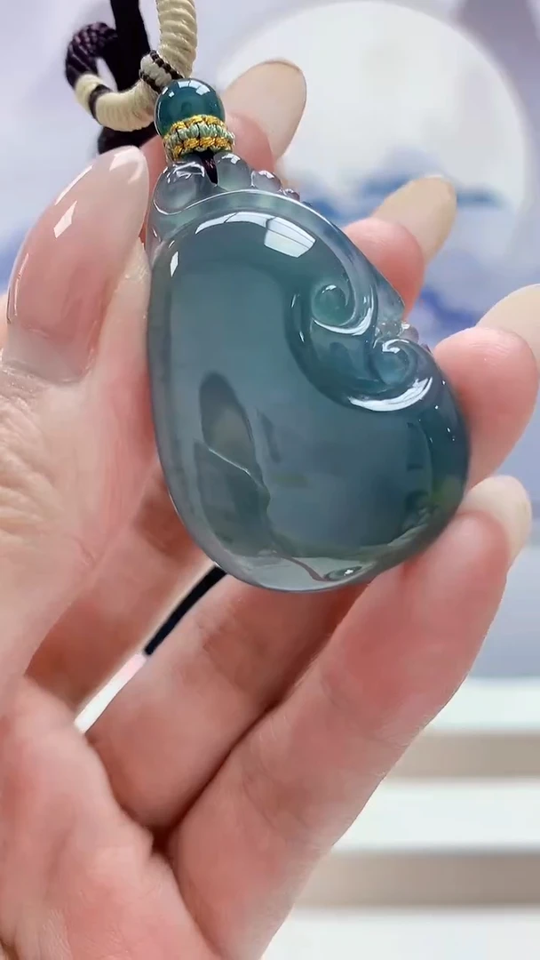 未镶嵌定制翡翠4898MM-毛货挂件22