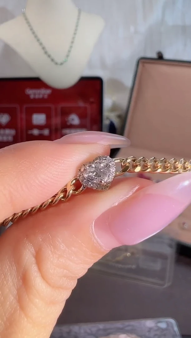 手链18K金镶嵌钻石BB3442#-GIAW+Y#90