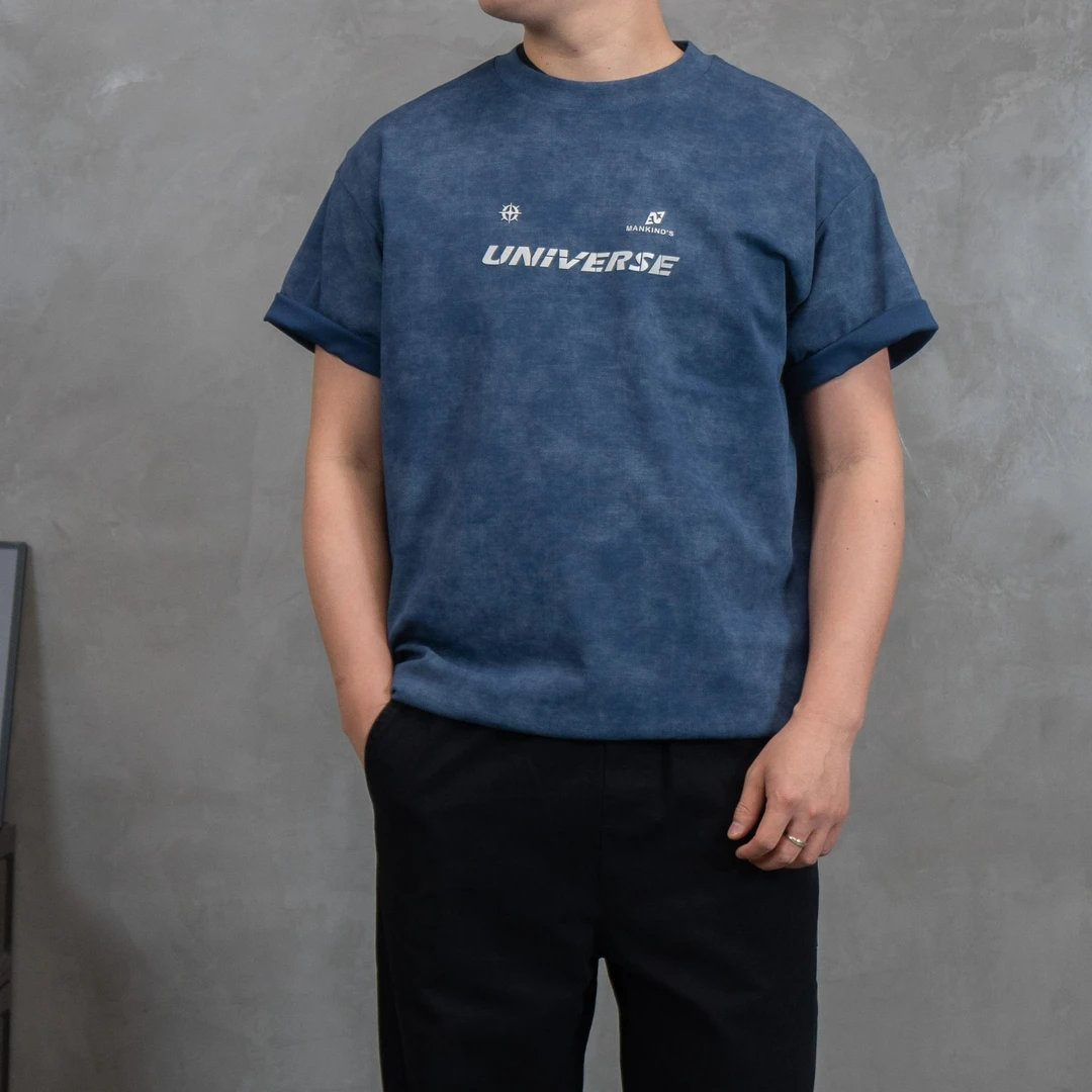 扎染水洗凉感6便士2【字母款水洗做旧短袖】复古休闲时尚百搭宽松