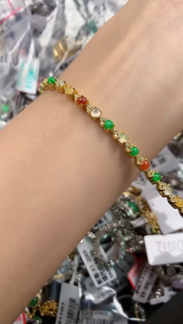 银S925镶嵌戒指翡翠444   5