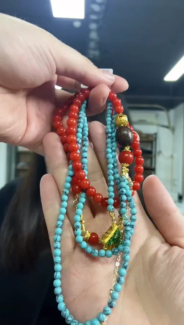 【闪购商品】南红玛瑙项链未镶嵌多样性发其一颜色微差