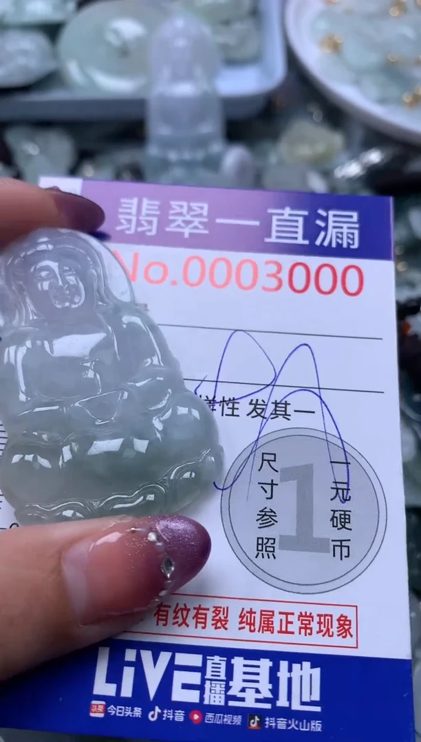 翡翠未镶嵌吊坠(不含链)3000