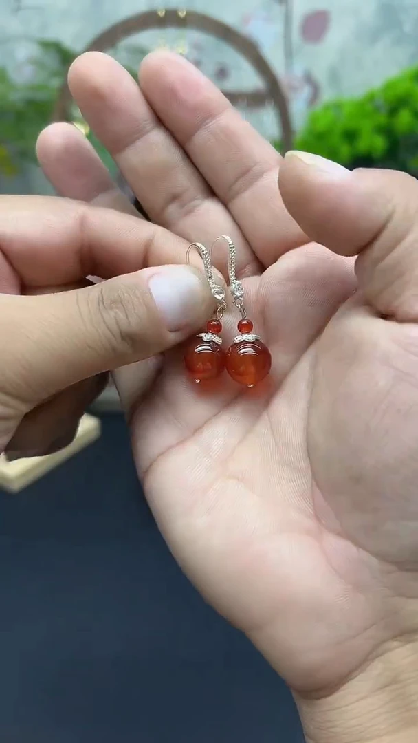 未镶嵌耳饰玛瑙/玉髓018