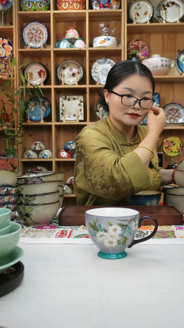 瓷片小可高温陶瓷餐具一组6只米饭碗