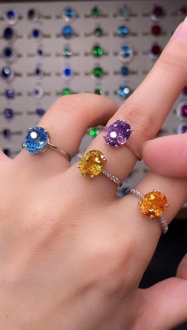 5碧玺（处理）欧美风戒指