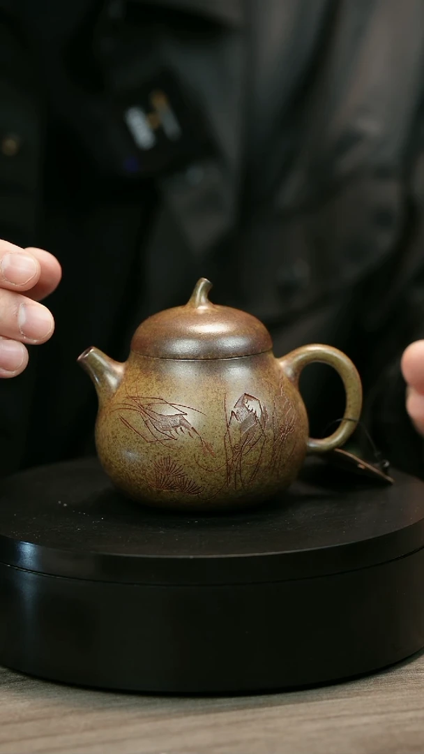 茶壶紫砂龙**人H1988李琴柴烧虾趣茄瓜